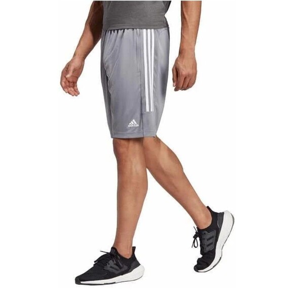 Adidas 3 Stripe Men’s M Active Drawstring Shorts + Zipper Pockets Aeroready NWOT - Picture 1 of 9
